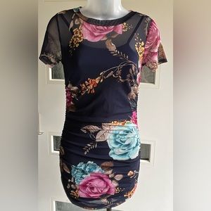 Fashion Nova Floral Cinched Dress Size XS